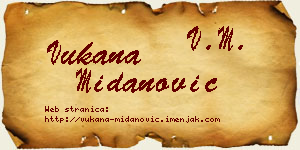 Vukana Midanović vizit kartica